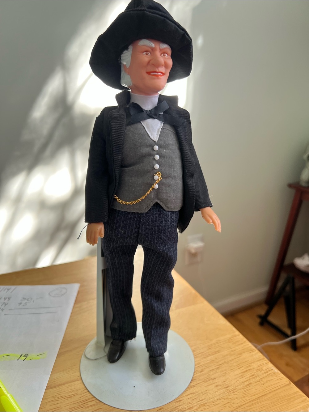 Classic Black and Gray Gentleman Mixed Media Figurine - Unbranded